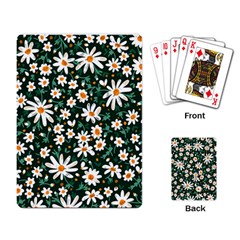 White Floral Pattern Playing Cards Single Design (rectangle) by designsbymallika