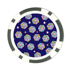 Cube Pattern Poker Chip Card Guard by designsbymallika