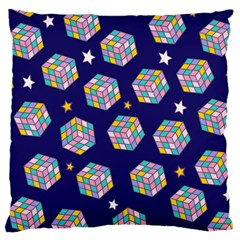 Cube Pattern Standard Flano Cushion Case (one Side) by designsbymallika