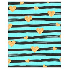 Stripes Heart Pattern Drawstring Bag (small) by designsbymallika