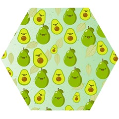 Avocado Love Wooden Puzzle Hexagon by designsbymallika