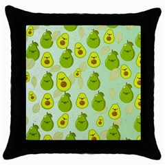 Avocado Love Throw Pillow Case (black) by designsbymallika