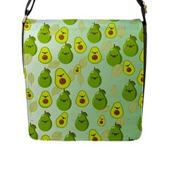 Avocado Love Flap Closure Messenger Bag (l) by designsbymallika