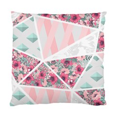 Pink Patchwork Standard Cushion Case (one Side) by designsbymallika