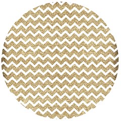 Gold Glitter Chevron Wooden Bottle Opener (round)