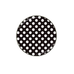 Black With White Polka Dots Hat Clip Ball Marker by mccallacoulture