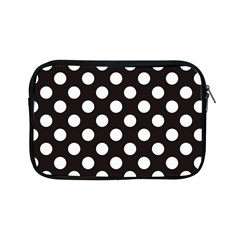 Black With White Polka Dots Apple Ipad Mini Zipper Cases by mccallacoulture