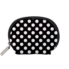 Black With White Polka Dots Accessory Pouch (small)