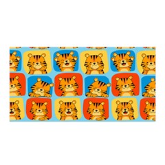 Cute Tiger Pattern Satin Wrap by designsbymallika