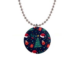Christmas  1  Button Necklace by designsbymallika