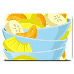 Salad Fruit Mixed Bowl Stacked Large Doormat  by HermanTelo