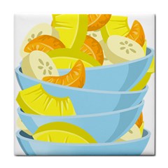 Salad Fruit Mixed Bowl Stacked Face Towel by HermanTelo