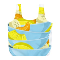 Salad Fruit Mixed Bowl Stacked Full Print Recycle Bag (l) by HermanTelo