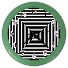 Maze Design Black White Background Color Wall Clock by HermanTelo