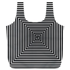 Maze Design Black White Background Full Print Recycle Bag (xxxl) by HermanTelo