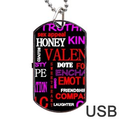 Love Friendship Friends Heart Dog Tag Usb Flash (two Sides) by HermanTelo