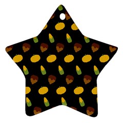 Pumpkin Star Ornament (two Sides) by designsbymallika
