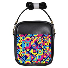Doodle Pattern Girls Sling Bag by designsbymallika