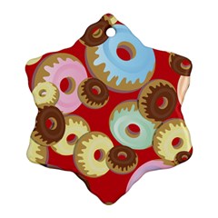 Donut  Snowflake Ornament (two Sides) by designsbymallika