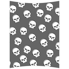 White Skull Pattern Back Support Cushion by designsbymallika