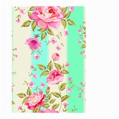 Stripes Floral Print Small Garden Flag (two Sides) by designsbymallika