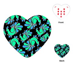 Peacock Pattern Playing Cards Single Design (heart) by designsbymallika