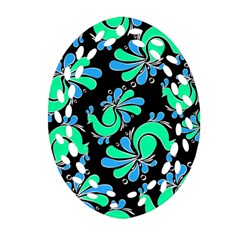 Peacock Pattern Oval Filigree Ornament (two Sides) by designsbymallika