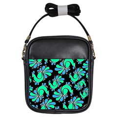 Peacock Pattern Girls Sling Bag