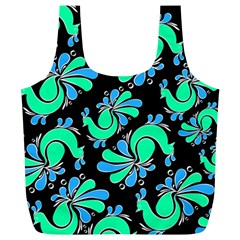 Peacock Pattern Full Print Recycle Bag (xl) by designsbymallika