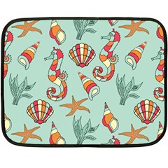 Coral Love Double Sided Fleece Blanket (mini)  by designsbymallika