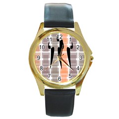 Zappwaits Court Round Gold Metal Watch by zappwaits