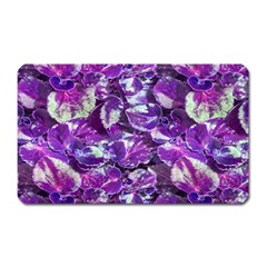 Botanical Violet Print Pattern 2 Magnet (rectangular) by dflcprintsclothing