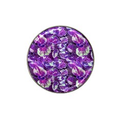 Botanical Violet Print Pattern 2 Hat Clip Ball Marker by dflcprintsclothing