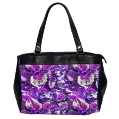 Botanical Violet Print Pattern 2 Oversize Office Handbag (2 Sides) by dflcprintsclothing