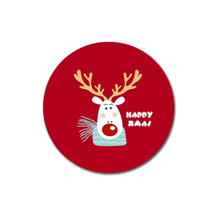 deer xmas Magnet 3  (Round)