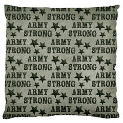 Army Stong Military Large Flano Cushion Case (two Sides)