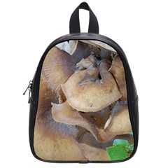 Close Up Mushroom Abstract School Bag (small) by Fractalsandkaleidoscopes