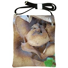 Close Up Mushroom Abstract Shoulder Sling Bag by Fractalsandkaleidoscopes