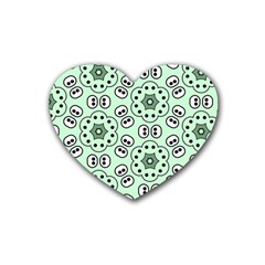 Texture Dots Pattern Rubber Coaster (heart) 