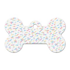 Texture Background Pastel Box Dog Tag Bone (one Side) by HermanTelo