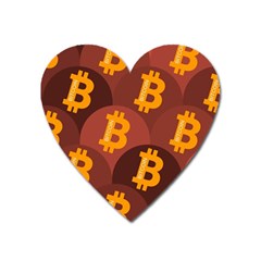 Cryptocurrency Bitcoin Digital Heart Magnet by HermanTelo