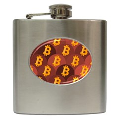 Cryptocurrency Bitcoin Digital Hip Flask (6 Oz) by HermanTelo