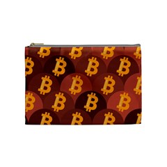 Cryptocurrency Bitcoin Digital Cosmetic Bag (medium) by HermanTelo