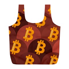 Cryptocurrency Bitcoin Digital Full Print Recycle Bag (l) by HermanTelo