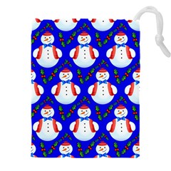 Seamless Snow Cool Drawstring Pouch (4xl) by HermanTelo