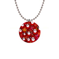 Santa Clause 1  Button Necklace by HermanTelo