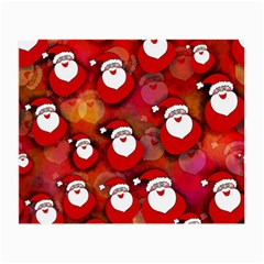 Santa Clause Small Glasses Cloth (2 Sides) by HermanTelo