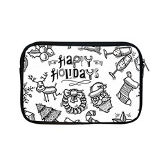 Christmas Seamless Pattern Doodle Style Apple Ipad Mini Zipper Cases