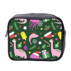 Colorful Funny Christmas Pattern Mini Toiletries Bag (Two Sides)