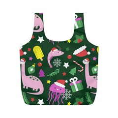 Colorful Funny Christmas Pattern Full Print Recycle Bag (M)